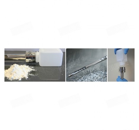 Adaptador para colocar botellas de 250 o 500 ml en la sonda BLK para almacenar y tomar muestras de polvos y granos