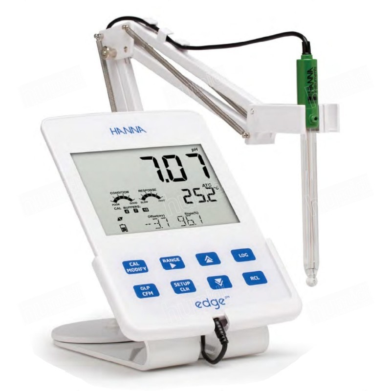 PHmetro portátil/sobremesa Edge HI 2002-20 para medir pH y ORP de semisólidos mediante electrodos digitales